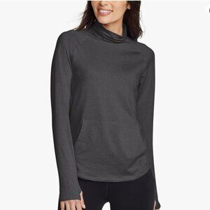 Eddie Bauer Active Funnel Neck Long Sleeve Top with Kangaroo Pocket Size XS NWT